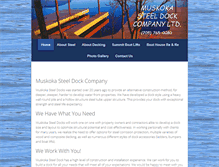 Tablet Screenshot of muskokasteeldock.com